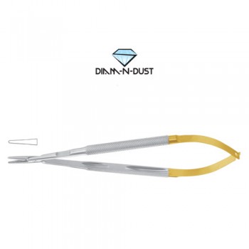 Diam-n-Dust™ Micro Needle Holder Straight - Round Handle - With Lock Stainless Steel, 21 cm - 8 1/4"